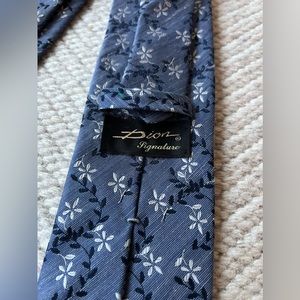 Vintage Dior Signature Tie Blue Floral